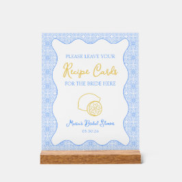 Elegant citroenreceptkaart bord voor bruidsfeesten