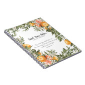 Elegant Citrus Botanisch Monogram Stille Tijd Notitieboek (Rechterzijde)