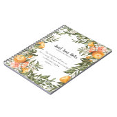 Elegant Citrus Botanisch Monogram Stille Tijd Notitieboek (Linkerzijde)