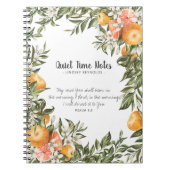 Elegant Citrus Botanische Monogram Quiet Time Notitieboek (Voorkant)