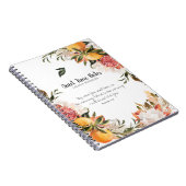 Elegant Citrus Botanische Monogram Quiet Time Notitieboek (Rechterzijde)