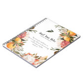 Elegant Citrus Botanische Monogram Quiet Time Notitieboek (Linkerzijde)