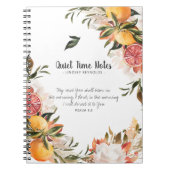 Elegant Citrus Botanische Monogram Quiet Time Notitieboek (Voorkant)