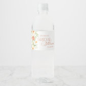Elegant Citrus Floral Vrijgezellenfeest Waterfles Etiket (Voorkant)