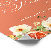 Elegant Citrus Floral Vrijgezellenfeest Welkomstbo Poster (Hoek)