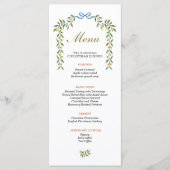 Elegant Citrus garland Kerstmis menu (Voorkant)