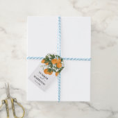 Elegant Citrus groen | Oranje boomgaard bruiloft Cadeaulabel (Met Touw)