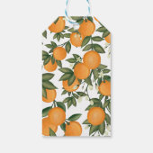 Elegant Citrus groen | Oranje boomgaard bruiloft Cadeaulabel (Achterkant)