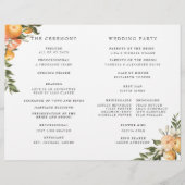 Elegant Citrus Orchard Folded Wedding Programme (Achterkant)