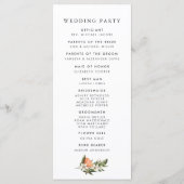 Elegant Citrus Orchard Wedding Ceremony Programme Programmakaart (Achterkant)