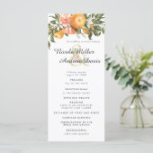 Elegant Citrus Orchard Wedding Ceremony Programme Programmakaart (Staand voorkant)