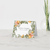 Elegant Citrus Orchard Weduwfoto Hartelijk dank Bedankkaart (Voorkant)