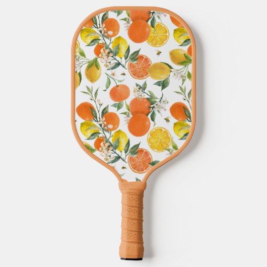Elegant Citrus Patroon Pickleball Paddle (Achterkant)