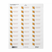 Elegant Citrus Spice Christmas Retouradres Etiket (Full Sheet)
