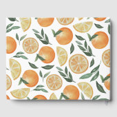 Elegant Citrus Wedding | Watercolor Summer Orange Gastenboek (Achterkant)