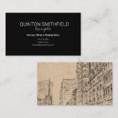 Elegant  City Street Visitekaartje (Voorkant / Achterkant)