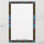 Elegant Clan Anderson Tartan Pset Briefpapier (Voorkant)
