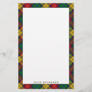 Elegant Clan Buchanan Tartan Pset Briefpapier