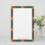 Elegant Clan Buchanan Tartan Pset Briefpapier (Staand voorkant)