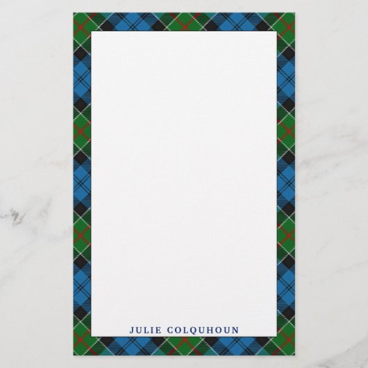 Elegant Clan Colquhoun Tartan Pset Briefpapier (Voorkant)