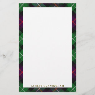 Elegant Clan Cunningham Tartan Plaid Briefpapier