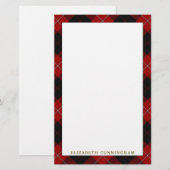 Elegant Clan Cunningham Tartan Plaid Briefpapier (Voorkant / Achterkant)