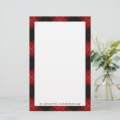 Elegant Clan Cunningham Tartan Plaid Briefpapier (Staand voorkant)