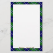 Elegant Clan Douglas Tartan Briefpapier (Voorkant)