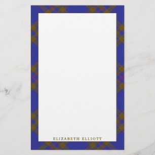 Elegant Clan Elliot Elliott Tartan Schotse ruit Briefpapier