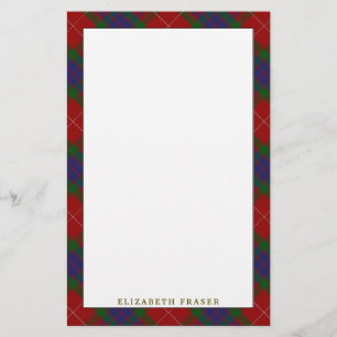 Elegant Clan Fraser Tartan Pset Briefpapier