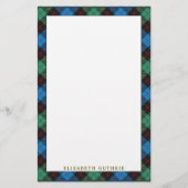 Elegant Clan Guthrie Tartan Pset Briefpapier (Voorkant)