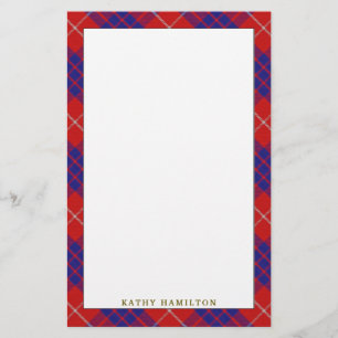 Elegant Clan Hamilton Tartan Pset Briefpapier