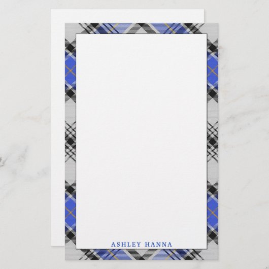 Elegant Clan Hannay Tartan Pset Briefpapier (Voorkant / Achterkant)