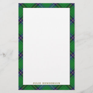 Elegant Clan Henderson Tartan Pset Briefpapier