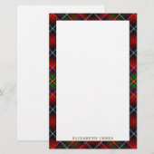 Elegant Clan Innes Tartan Pset Briefpapier (Voorkant / Achterkant)