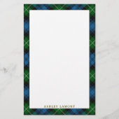Elegant Clan Lamont Tartan Pset Briefpapier (Voorkant)