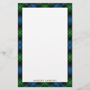 Elegant Clan Lamont Tartan Pset Briefpapier