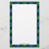 Elegant Clan Lyon Tartan Pset Briefpapier (Voorkant)