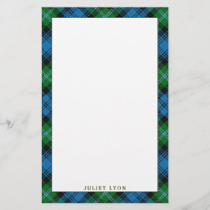 Elegant Clan Lyon Tartan Pset Briefpapier