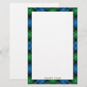 Elegant Clan Lyon Tartan Pset Briefpapier (Voorkant / Achterkant)