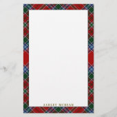 Elegant Clan MacBean MacBain Tartan Pset Briefpapier (Voorkant)