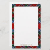 Elegant Clan MacBean MacBain Tartan Pset Briefpapier (Voorkant / Achterkant)