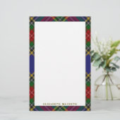 Elegant Clan MacBeth Tartan Pset Briefpapier (Staand voorkant)
