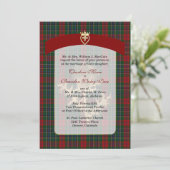 Elegant Clan MacCain Pset Wedding Invitation Kaart (Staand voorkant)