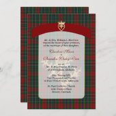 Elegant Clan MacCain Pset Wedding Invitation Kaart (Voorkant / Achterkant)