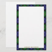 Elegant Clan MacEwen Tartan Pset Briefpapier (Voorkant / Achterkant)