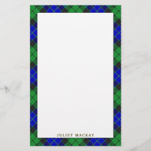 Elegant Clan MacKay Tartan Pset Briefpapier