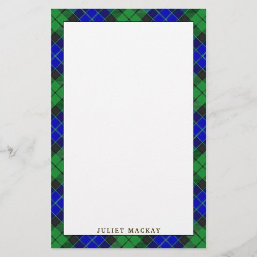 Elegant Clan MacKay Tartan Pset Briefpapier (Voorkant)