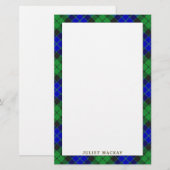 Elegant Clan MacKay Tartan Pset Briefpapier (Voorkant / Achterkant)