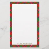Elegant Clan MacKinnon Tartan Pset Briefpapier (Voorkant)